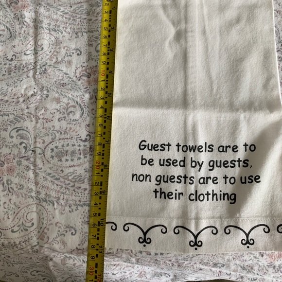 Set of 3 Funny Sarcasm White Bathroom / Kitchen Hand-towels - Picture 5 of 6